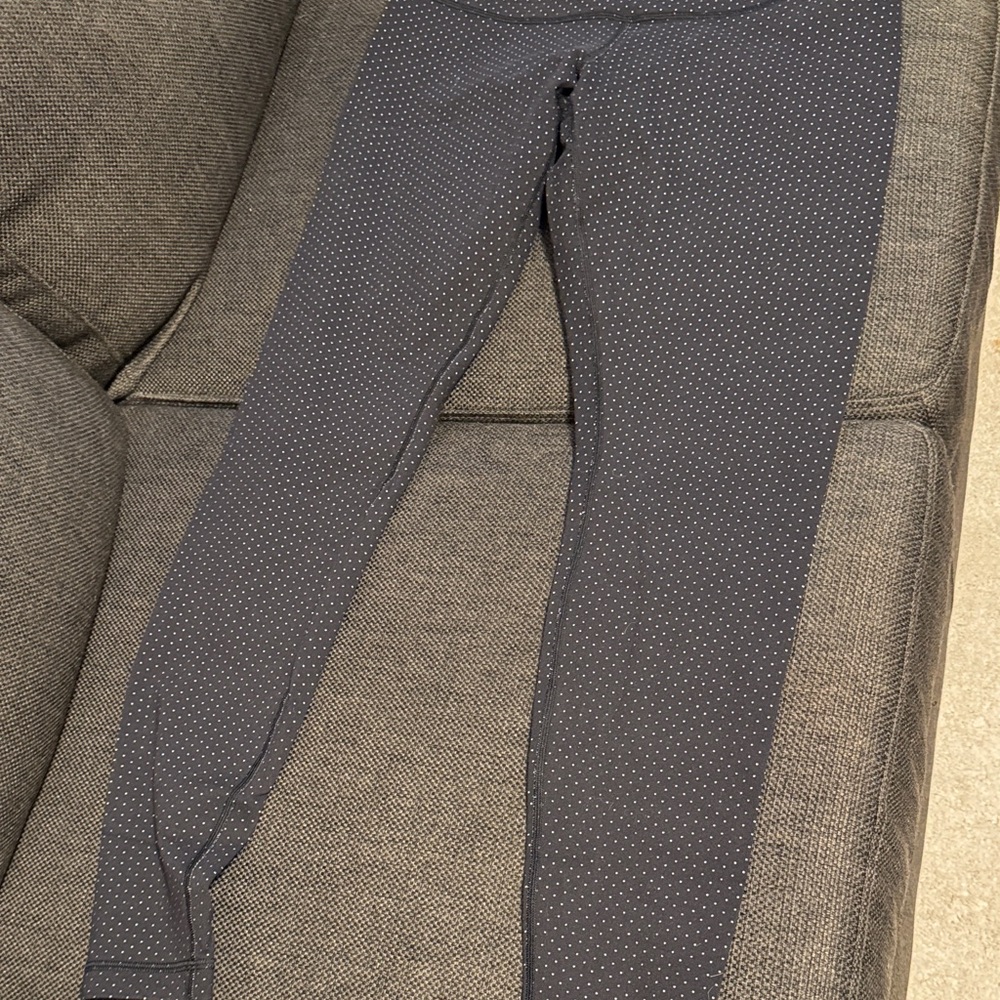 Lululemon Athletica Black and White Dotted Leggings
